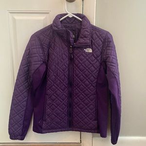 S purple North Face coat